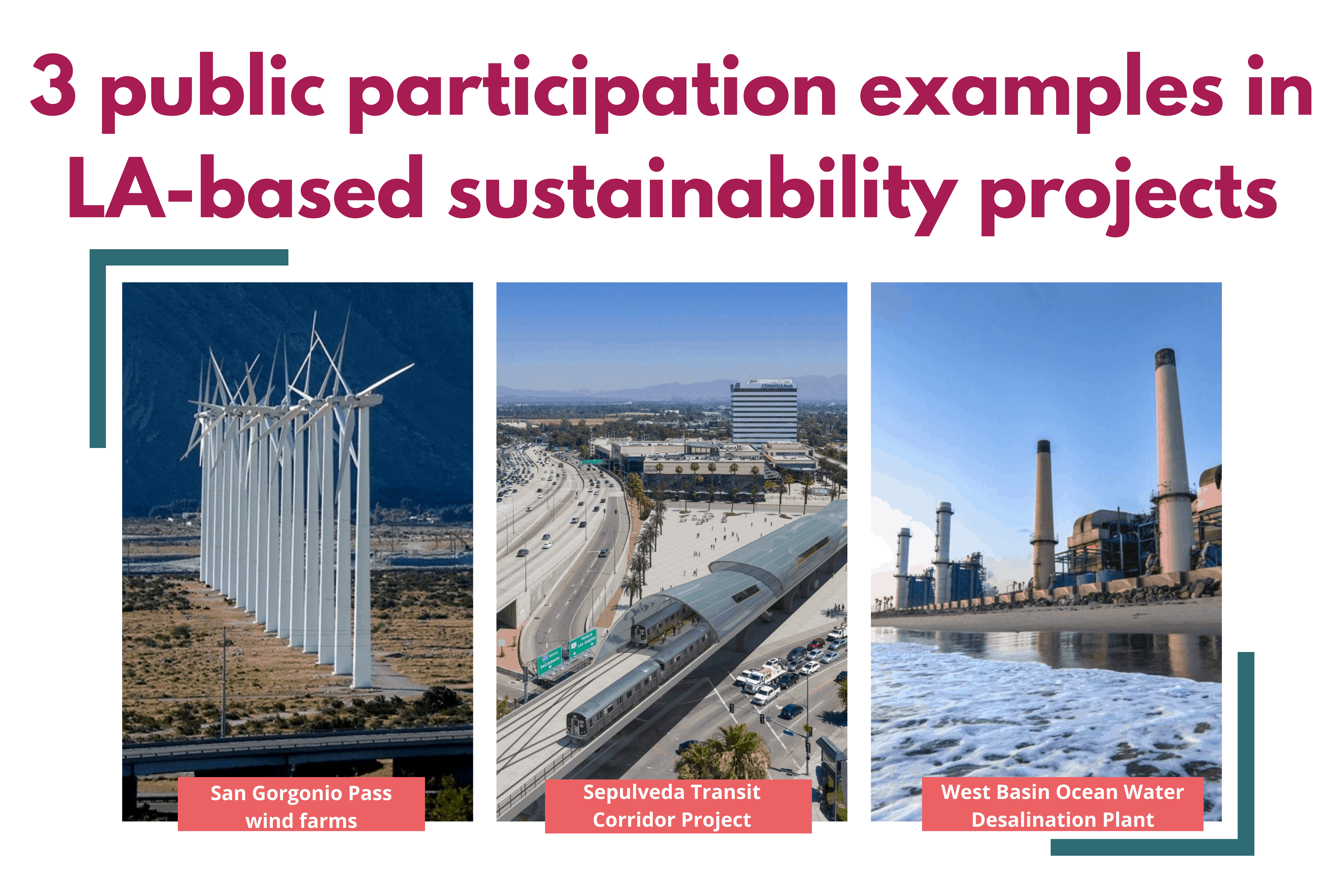 3 public participation examples in LA-based sustainability projects