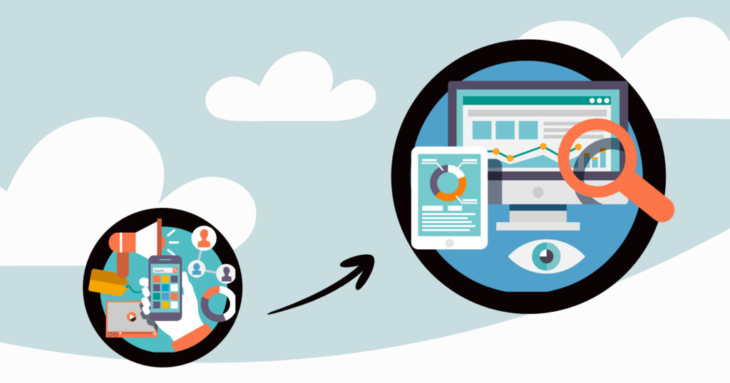 Graphic illustrating going from a CRM to enterprise relationship management software.