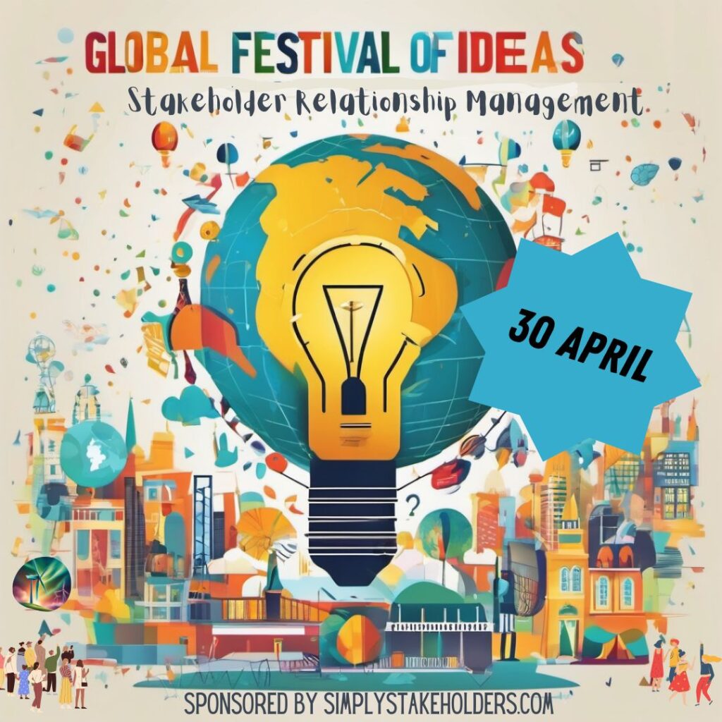 Simply Stakeholders Global Festival of Ideas event graphic.