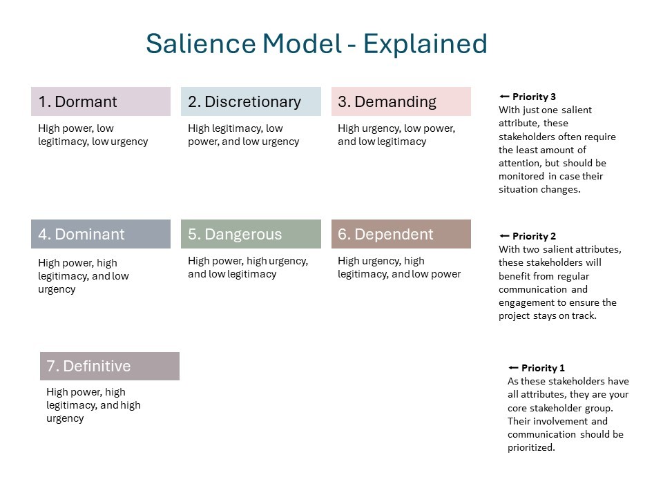Screenshot of Salience Model explanation from template.