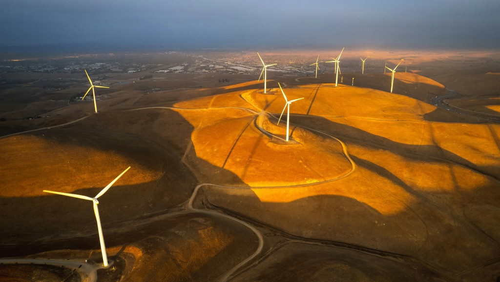 Photo of wind farm in regional area.