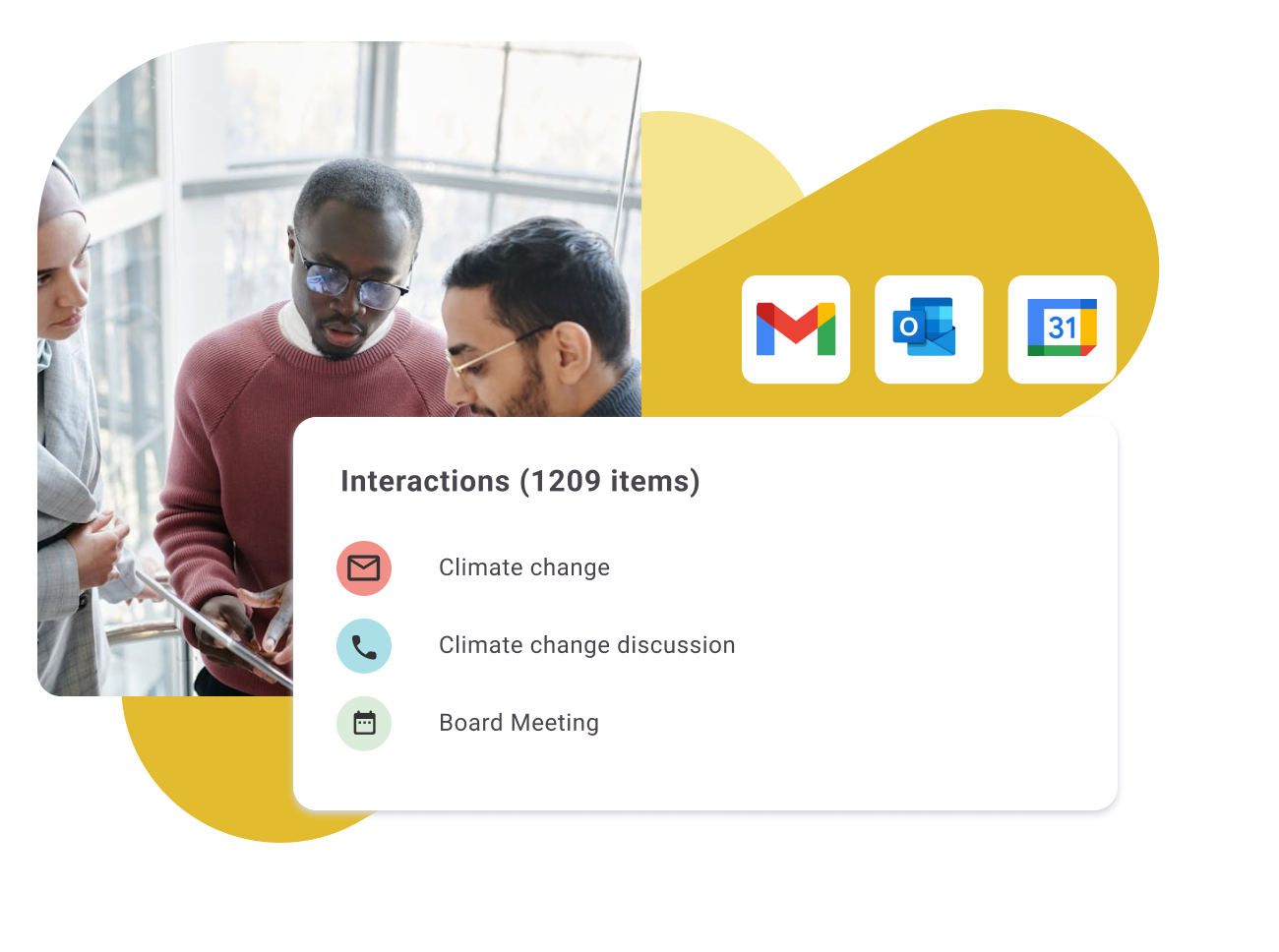 Save Stakeholders, Emails, and Meetings from Outlook & Gmail