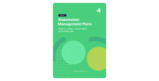 eBook cover for stakeholder management plans.