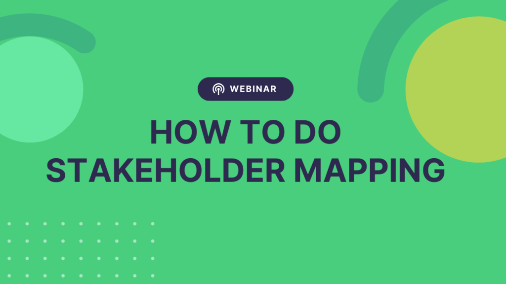 Webinar: How to do stakeholder mapping