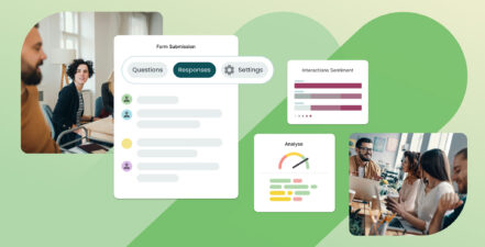Graphic showing stylised elements of analysing submissions