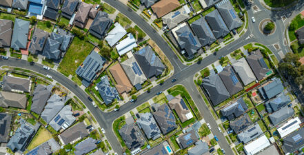Aerial view of Sydney suburb to represent local government critical challenges