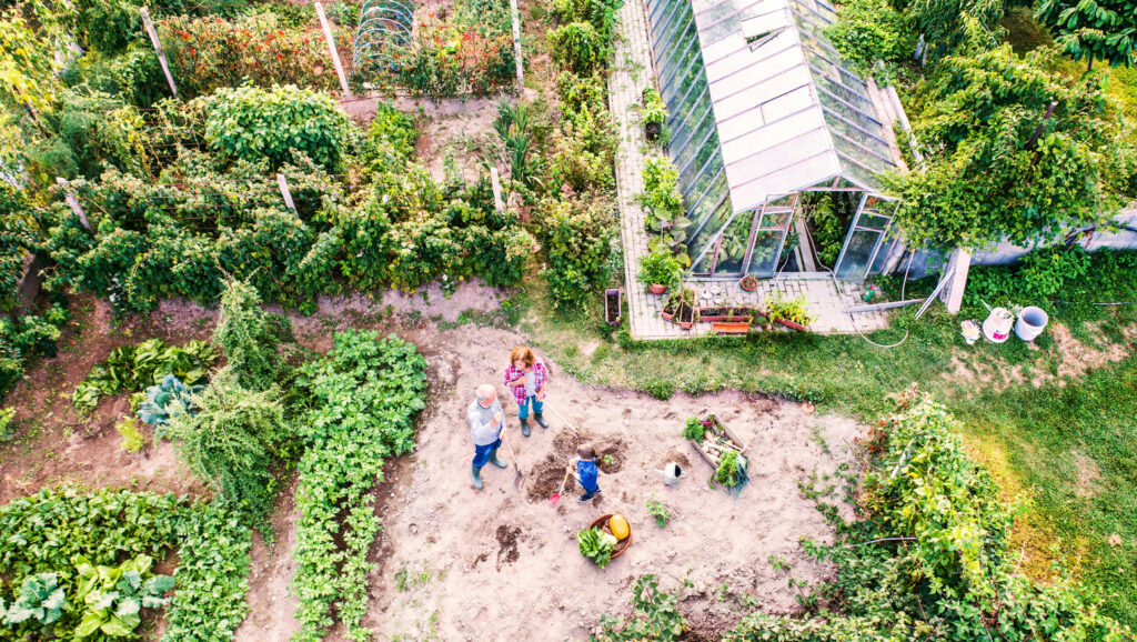 Two people in a community garden to represent ESG stakeholder engagement.