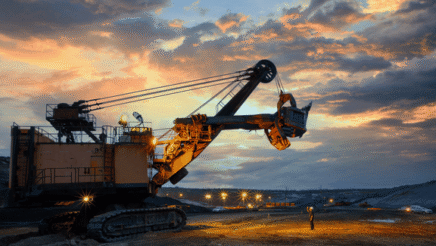 Image of mining equipment on a mine site