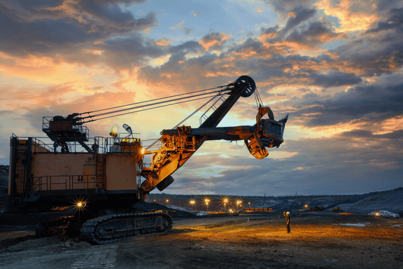 Image of mining equipment on a mine site